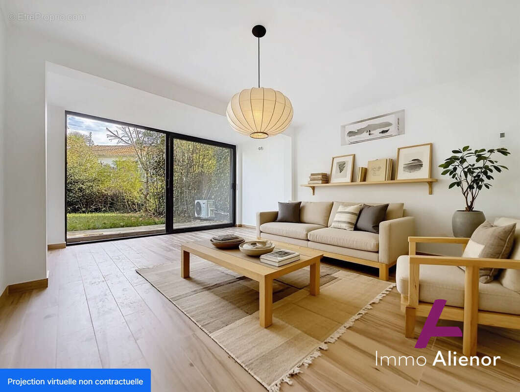 Salon meublé IA - Maison à BORDEAUX