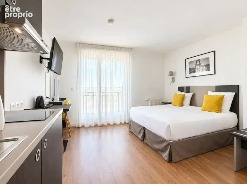 Levallois-perret – studio 18,89 m² – résidence odalys – investissement– revenus locatifs garantis un investissement locatif clé  - photo 2