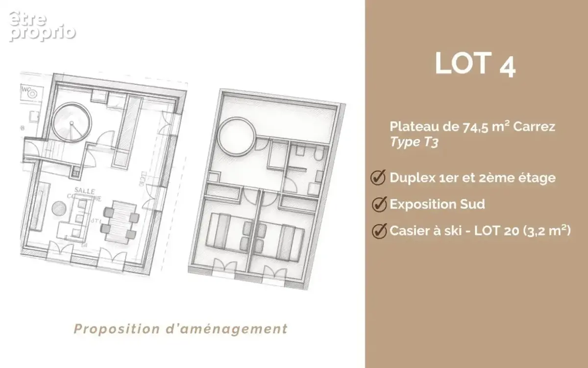 Pelvoux : Beau potentiel pour ce T3 duplex - photo 3