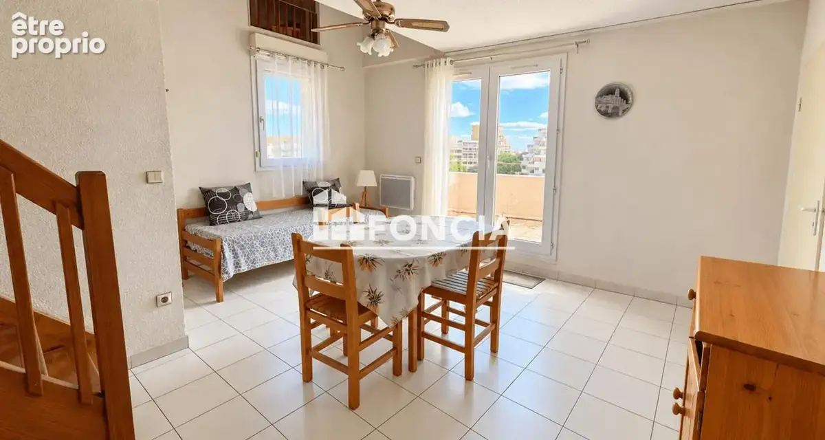 Canet-port / marina – duplex t3 – dernier étage – 2 terrasses – vue marina – parking privatif - gararge sus - photo 3