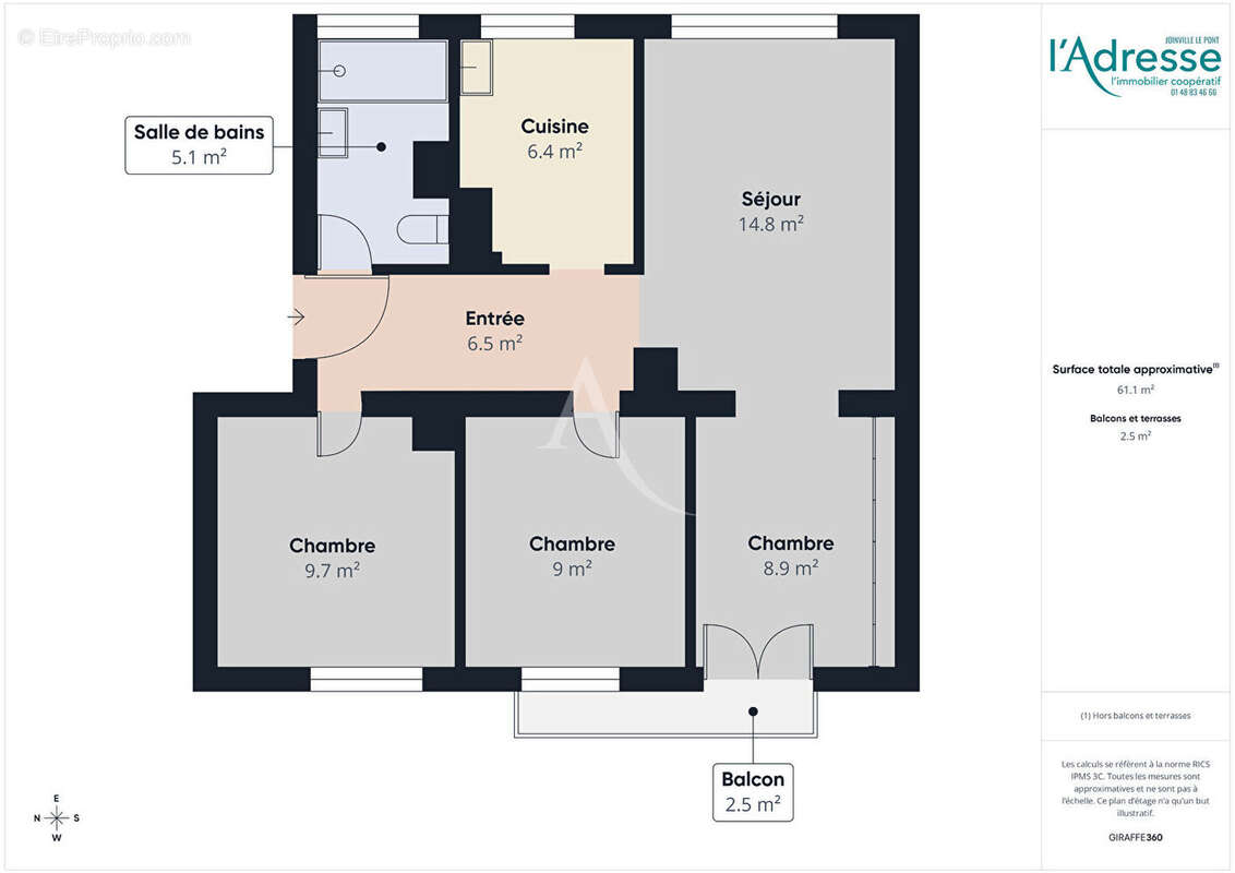 Appartement Champigny Sur Marne 4 pièce(s) 61.03 m2 - photo 8
