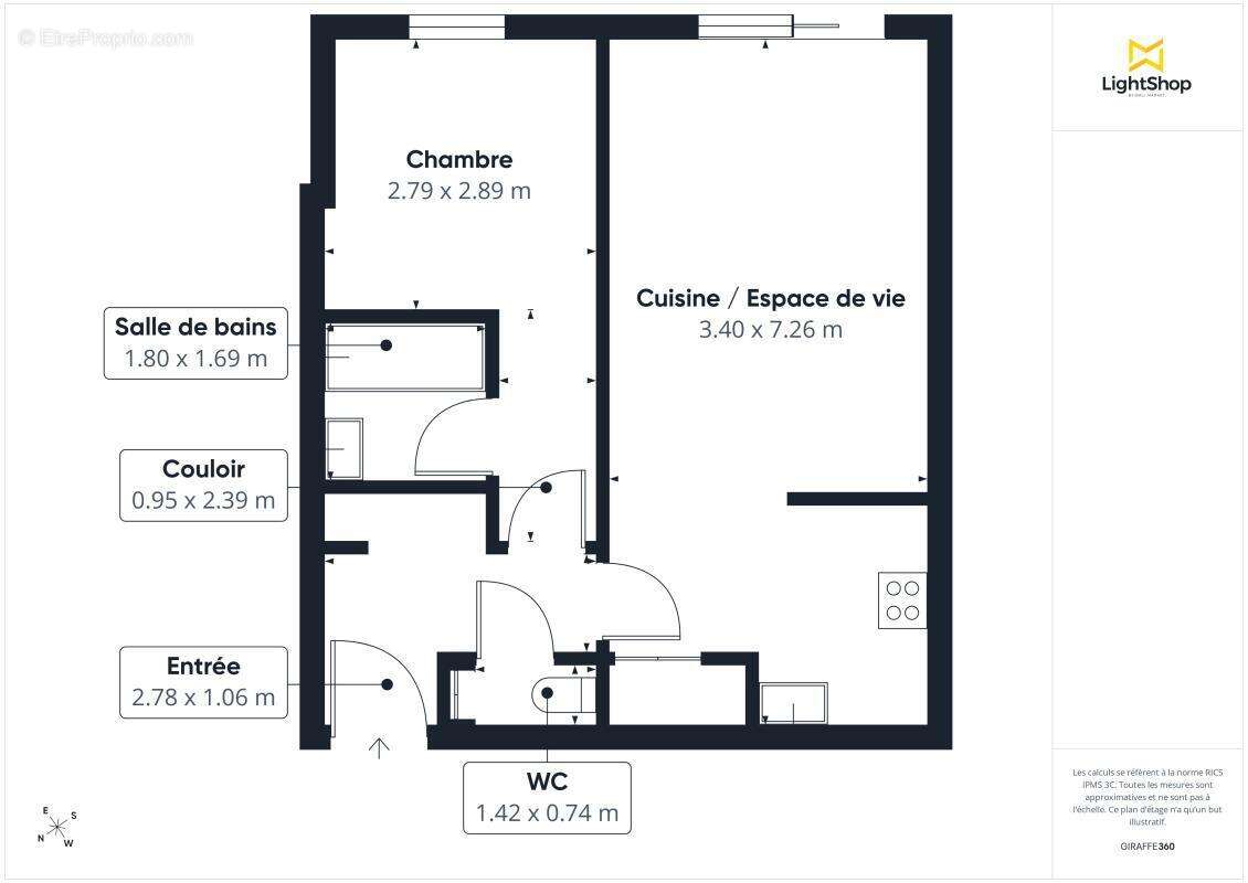 Appartement T2 de 43 m² dans résidence de standing - Rue du Loquidy, Nantes - photo 15