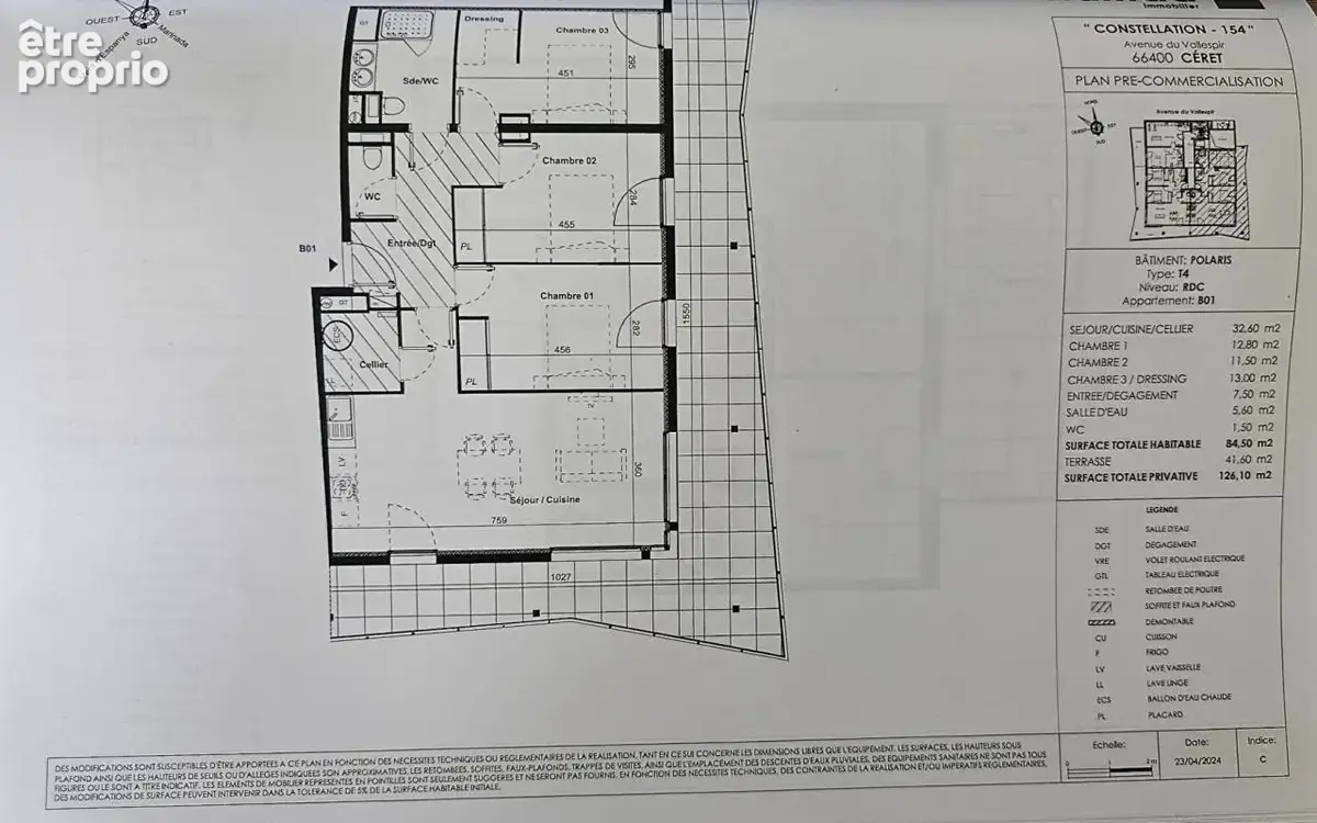 Appartement CERET 4 pièces d'environ 90 m2 avec terrasse et garage double - photo 8