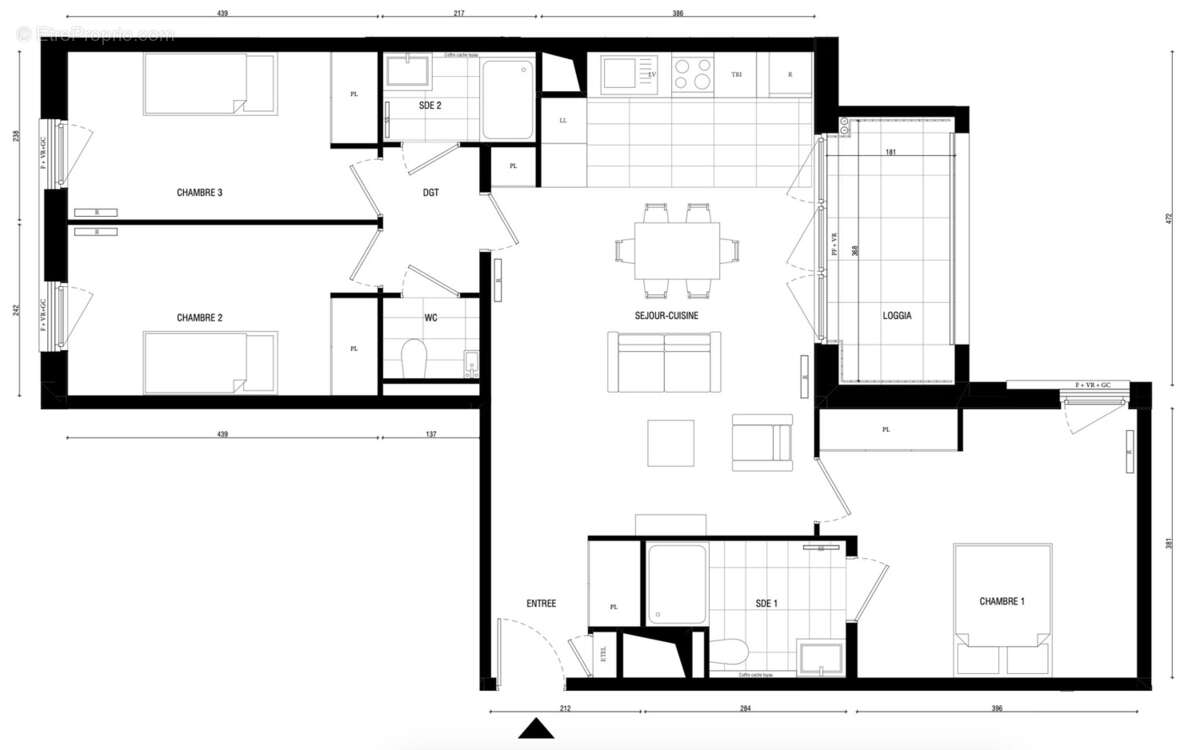 Appartement à PARIS-18E