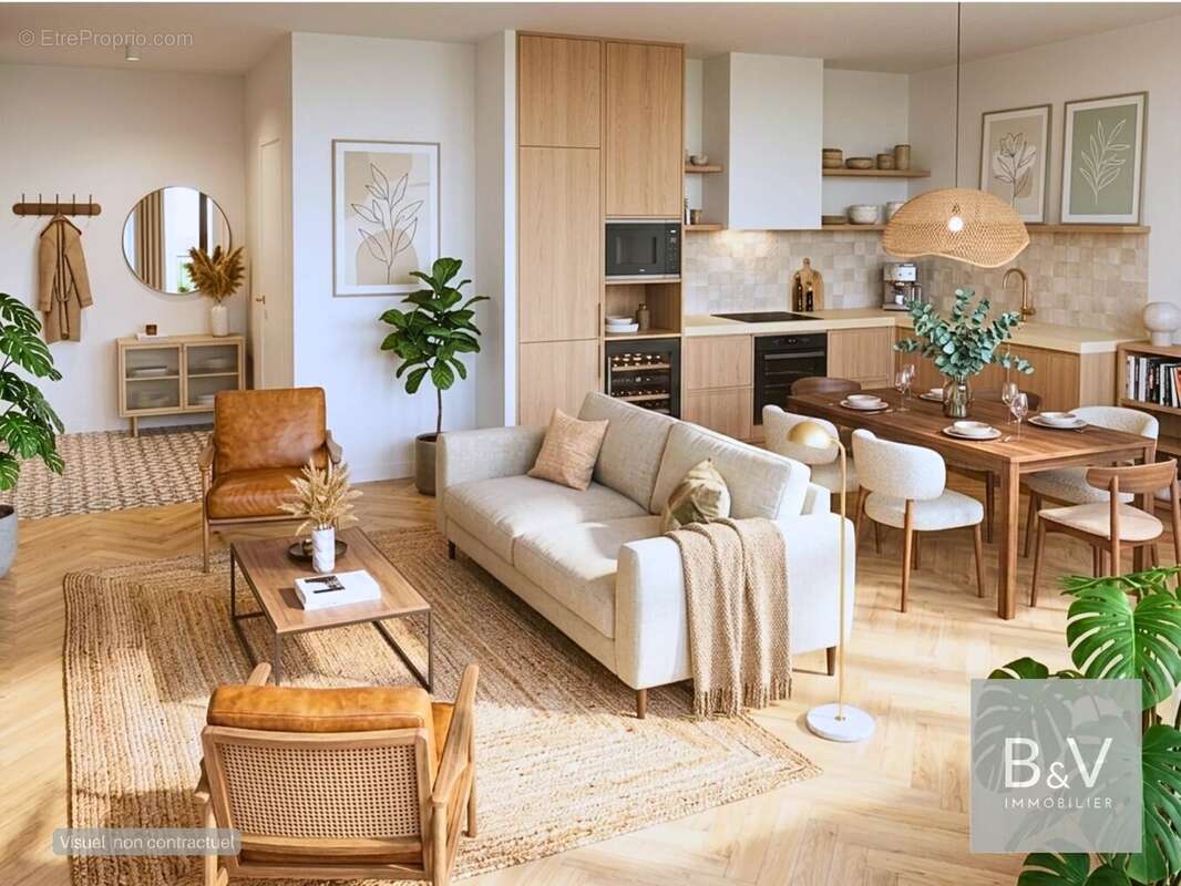 Magnifique appartement 3 pièces de 76 m² avec terrasse et balcon - photo 2