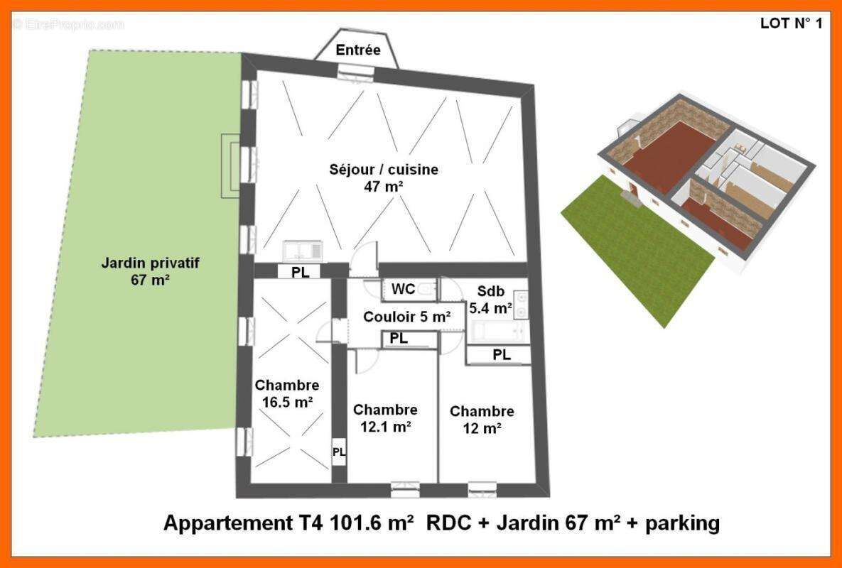 Appartement à MONTLUEL