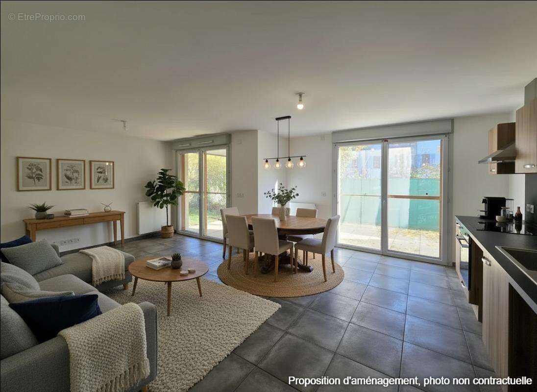 En RDC d'une résidence prisée, BEL APPARTEMENT T3 DE 67 M²  avec jardin, place de parking, terrasse et possibilité de garage en  - photo 2