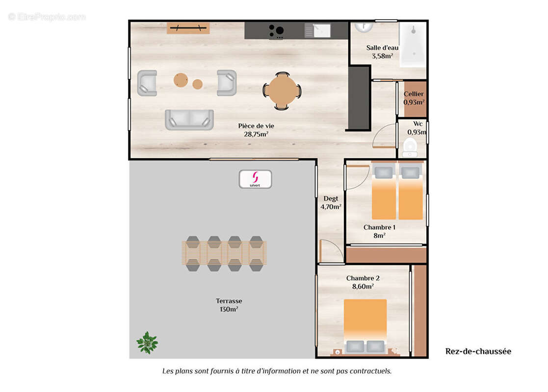 Chalet contemporain - 64m² - 2 chambres - Piscine - PRL ouvert à l'année - photo 4