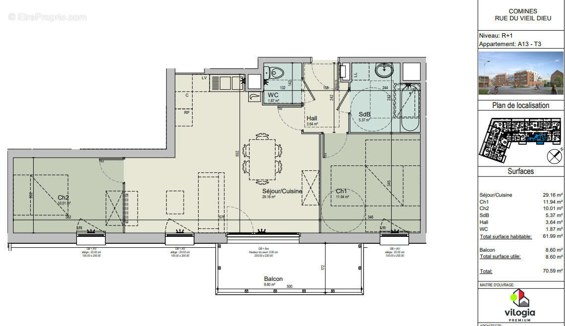 Appartement à COMINES