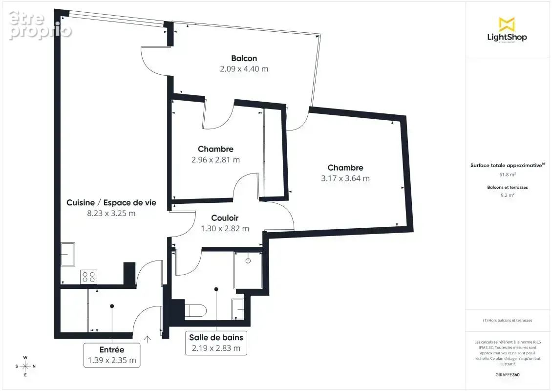 Appartement T3 de 63m2 avec terrasse et parking - Quartier Chantenay à Nantes - photo 16