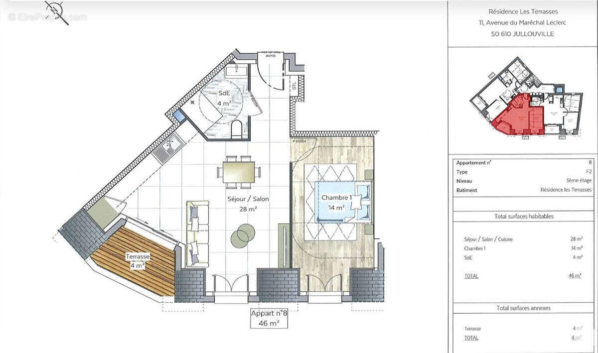 Dans résidence de standing, Appartements  du 2  au 4 pièce(s), hyper centre, à 50 m de la plage et des commerces - photo 2