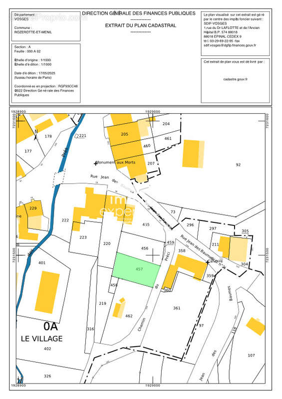 Terrain à ROZEROTTE