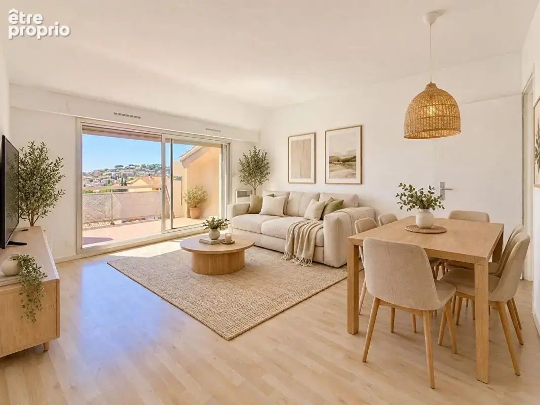 Carqueiranne coeur de ville - T3, 60 m², terrasse vue mer, 2 pkgs, au calme - photo 5