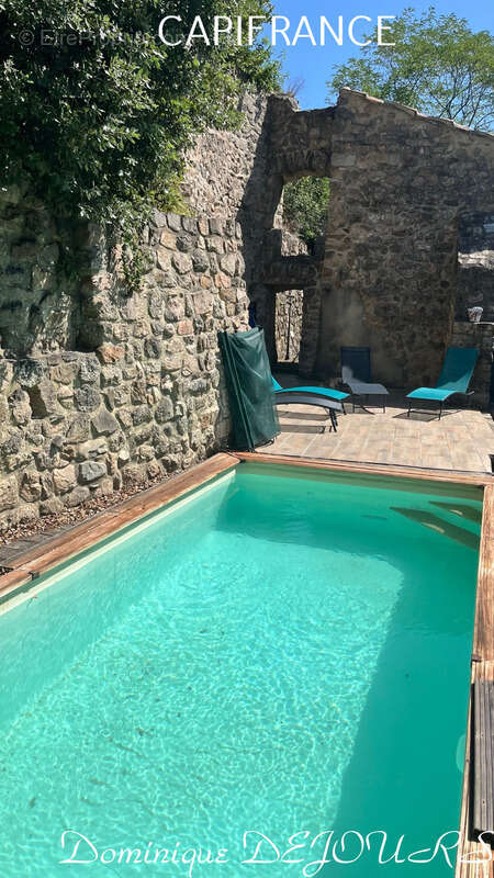 Très Belle Maison en pierres dominant la Vallée de l'Eyrieux avec une vue splendide. 3 chambres, un grand séjour et une piscine - photo 62
