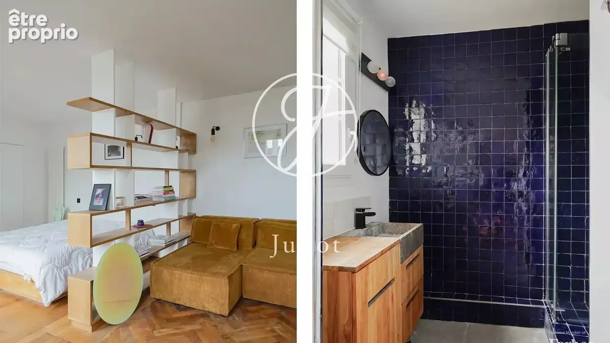 Paris 16e - AUTEUIL NORD - Studio à vendre - 35,20m² Carrez - Toit terrasse 32,49m² - Balcon - Vue panoramique. - photo 9