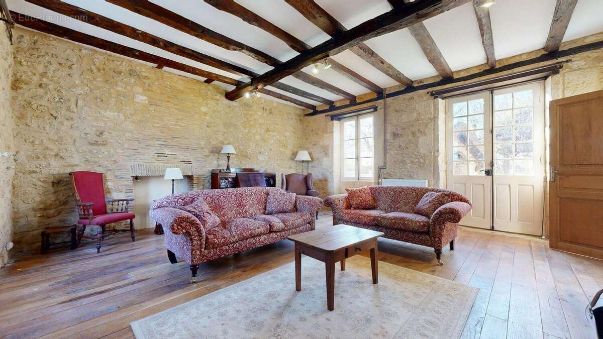 salon - Maison à SAINT-FELIX-DE-REILLAC-ET-MORTEMART