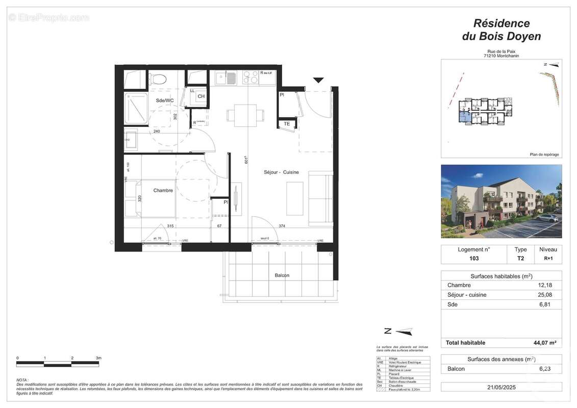 Appartement à MONTCHANIN