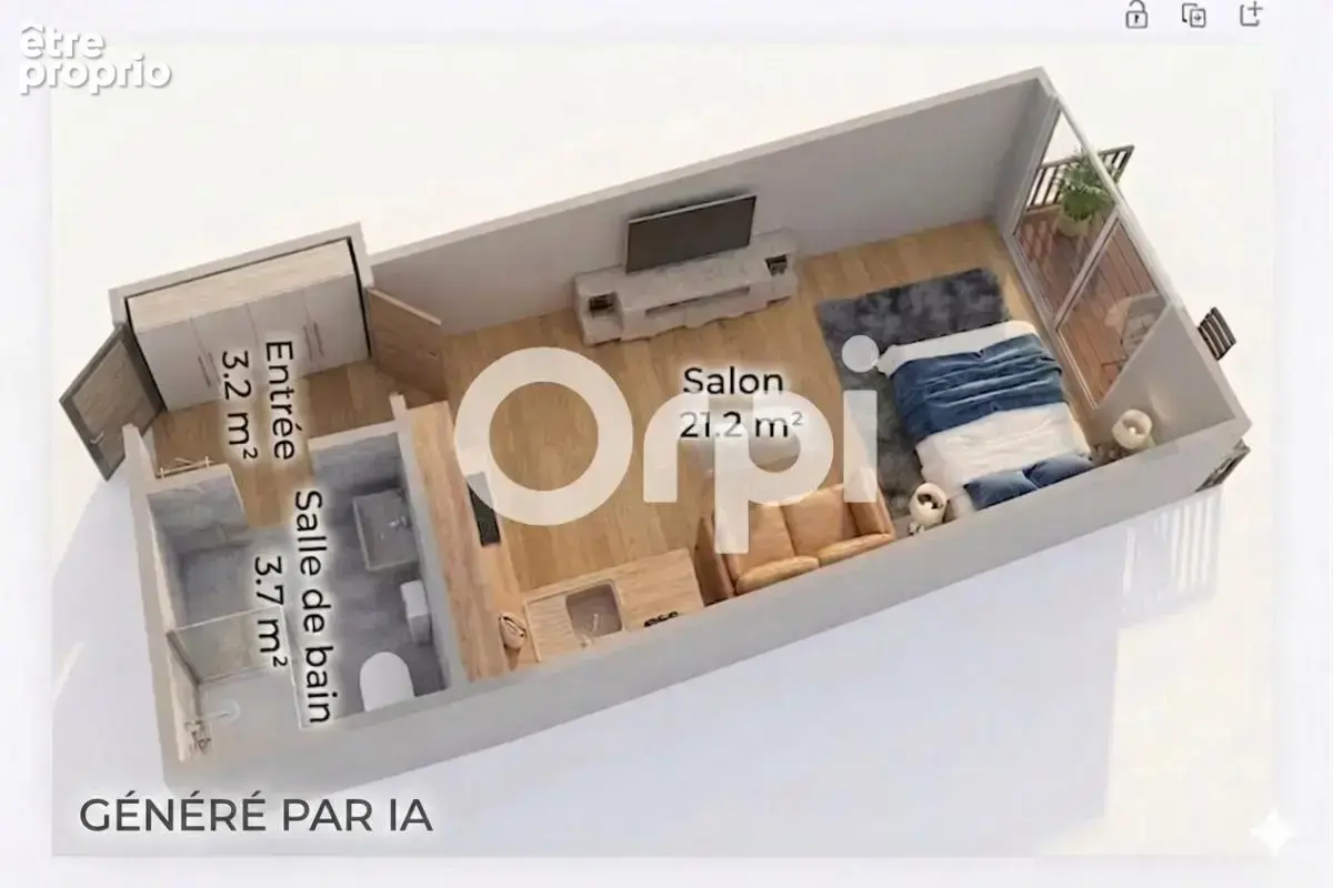  EXCLUSIVITÉ ORPI : Appartement 28m² avec Terrasse en Hyper-Centre  - photo 2