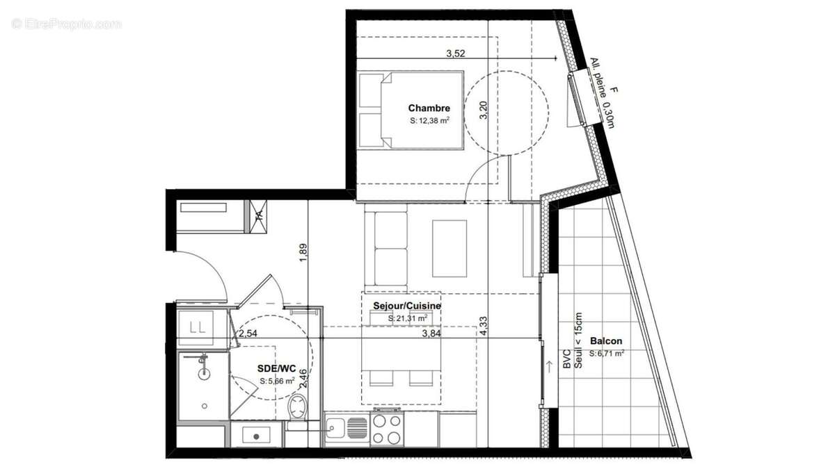 Appartement 39 m² à Venissieux  - photo 4