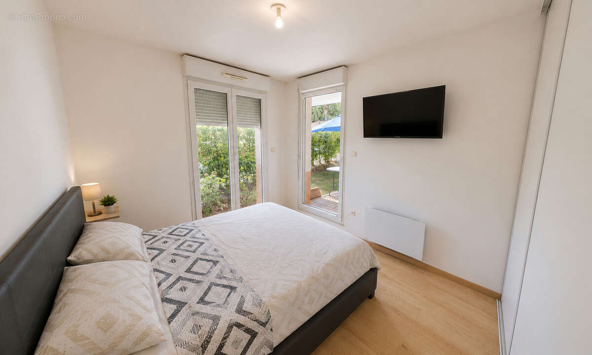 Montivilliers  t2 vendu loué 5,67 % de rentabilité terrasse, jardin, parking  - résidence sécurisée - photo 4