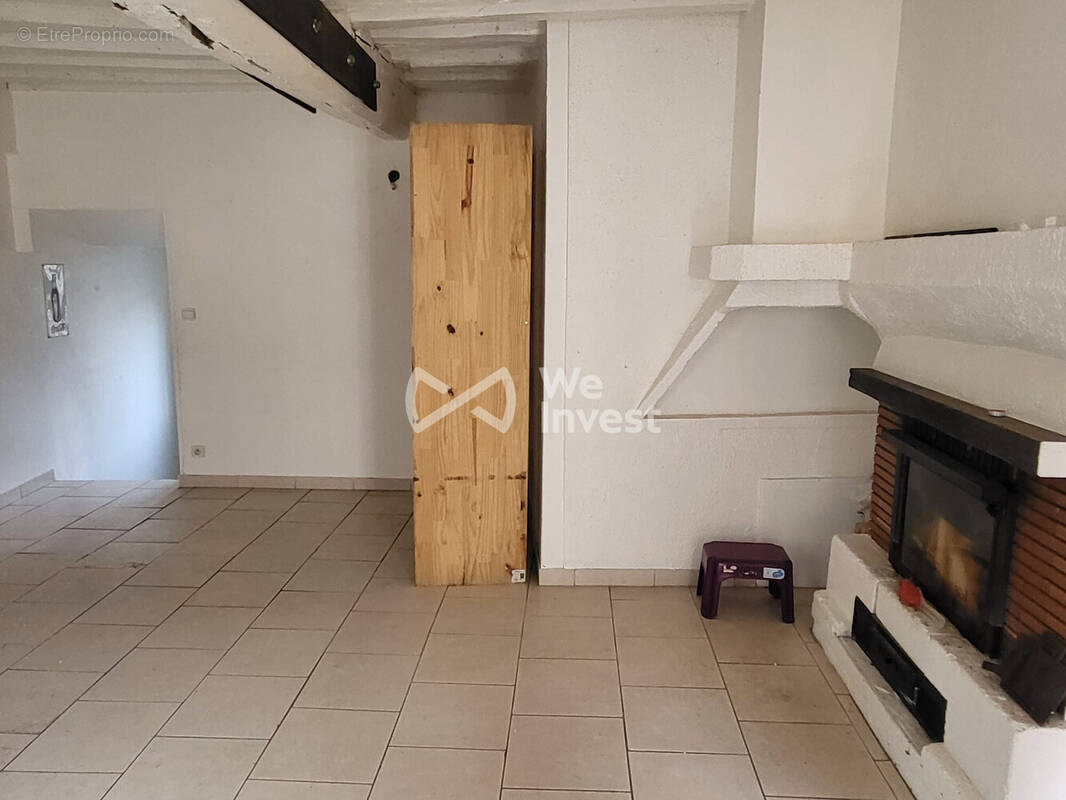 Séjour avec cheminée / insert - Maison à SABLONNIERES