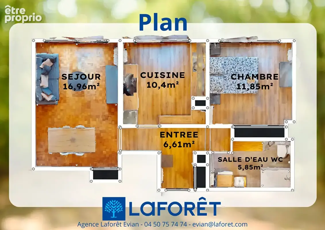 Appartement Thonon Les Bains 2 pièces 51.67m² lumineux - photo 15