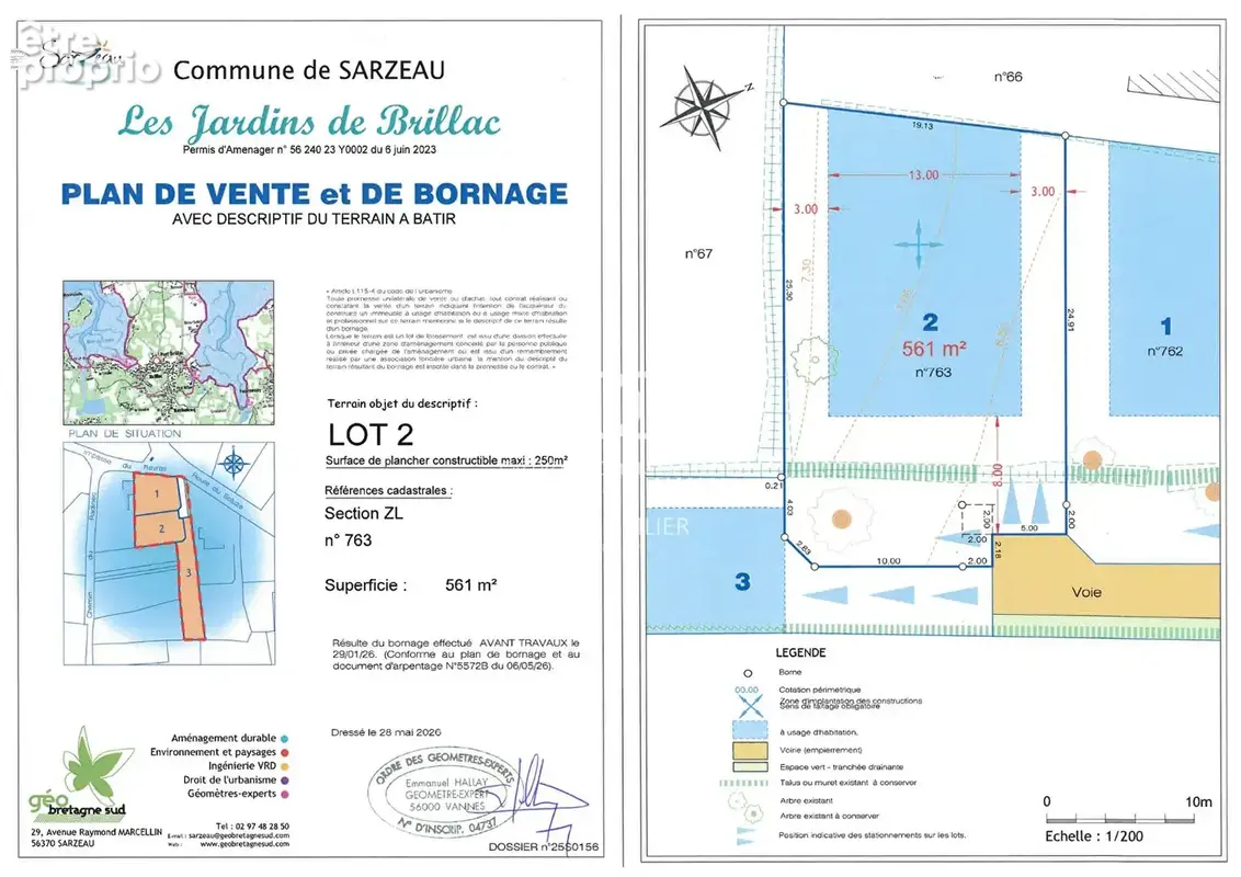 Terrain Sarzeau 561 m2 - Proche GOLFE - photo 4