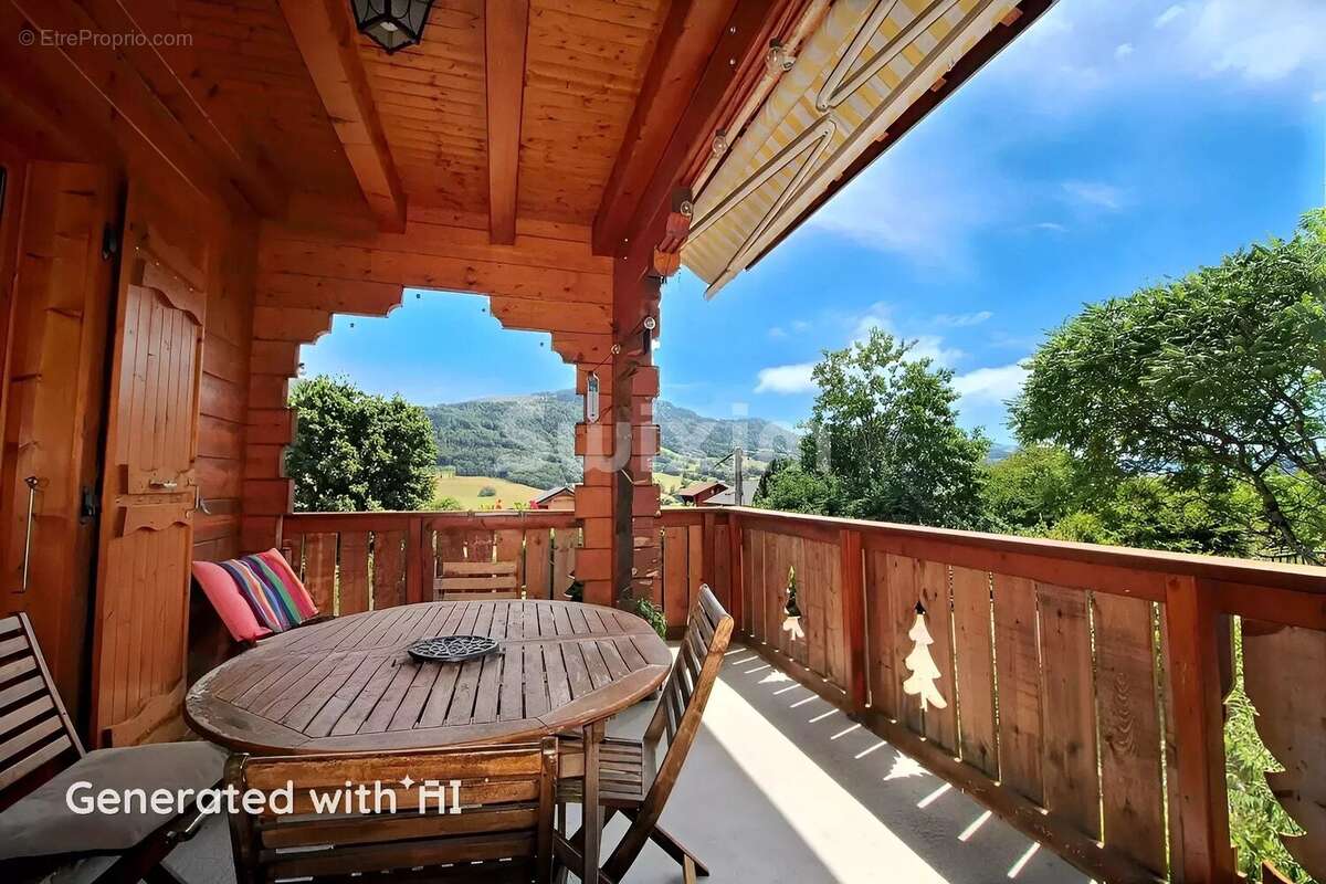 À vendre – Chalet en madriers 4 pièces avec terrasse panoramique – Habère-Lullin (Vallée Verte) - photo 5