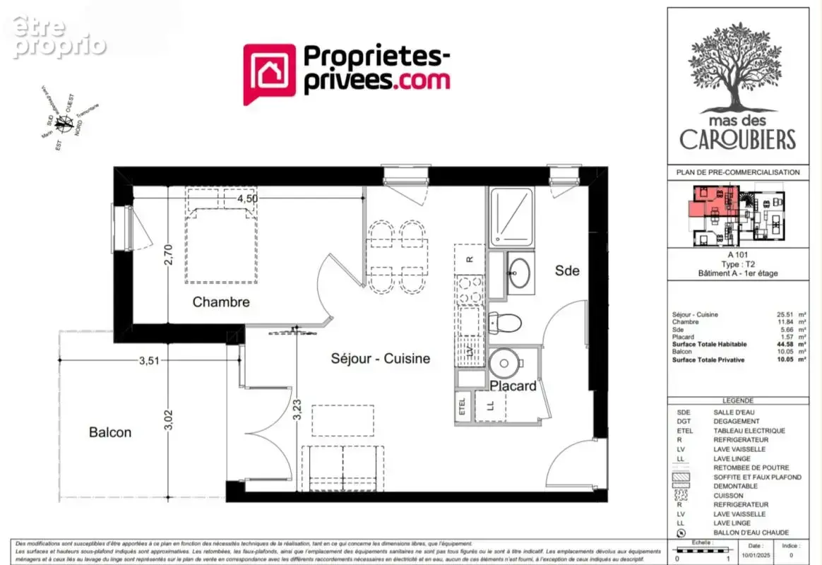 Appartement Perpignan 2 pièces de 45 m2 - photo 6