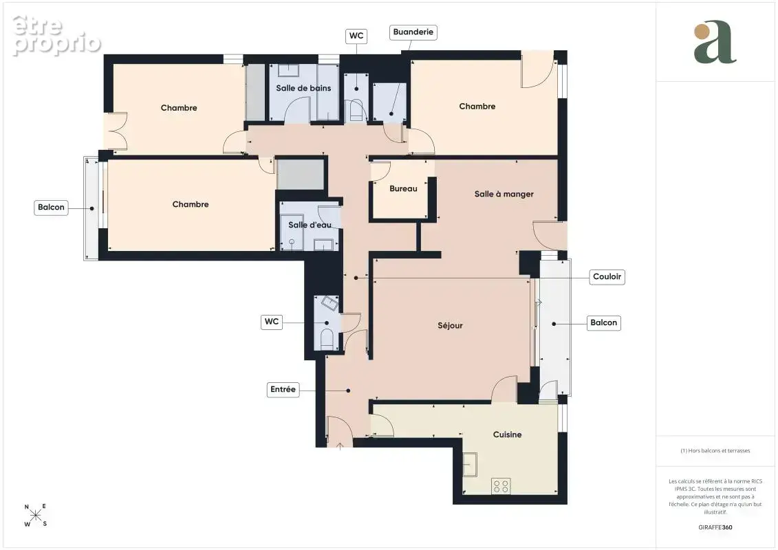 Paris 15e – Résidence Paris XV – Appartement familial 5 pièces de 114 m² avec balcons, parking et cave - photo 19