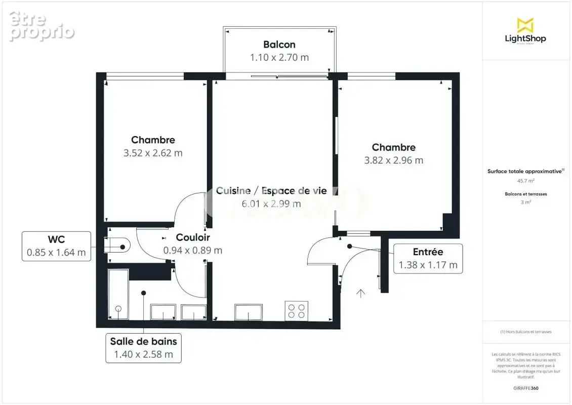 Vente Appartement 3 pièces de 50m² - 92800 Puteaux - photo 2