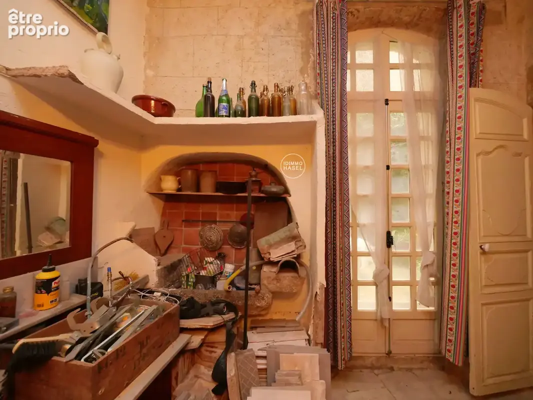 Pomérols, maison de caractère début 18ième avec pierre de taille, grandes cheminées et belle hauteur sous plaf - photo 9