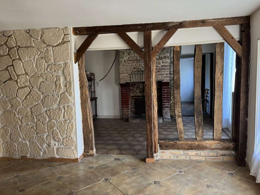 vue sur cheminée salon - Maison à ANTOIGNY