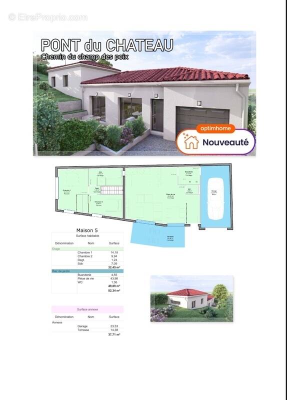 Terrain à PONT-DU-CHATEAU