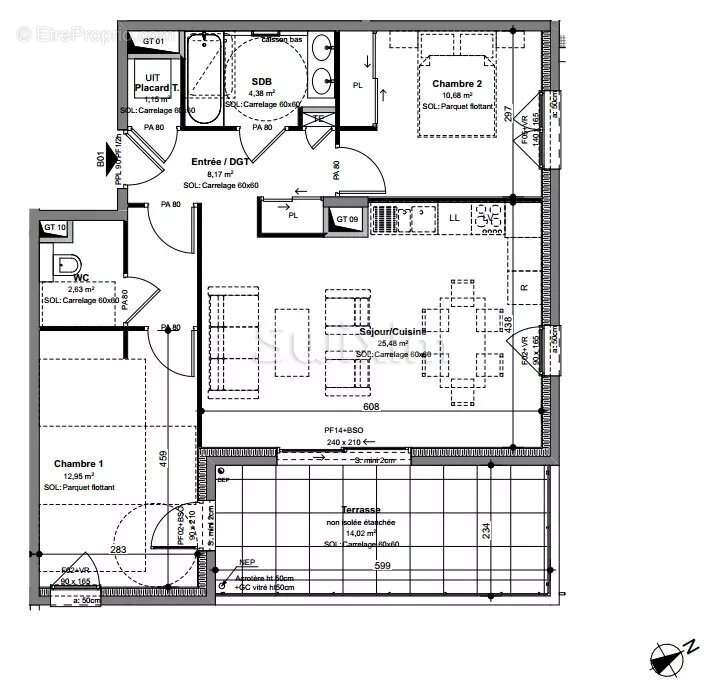 Appartement à CHARBONNIERES-LES-BAINS