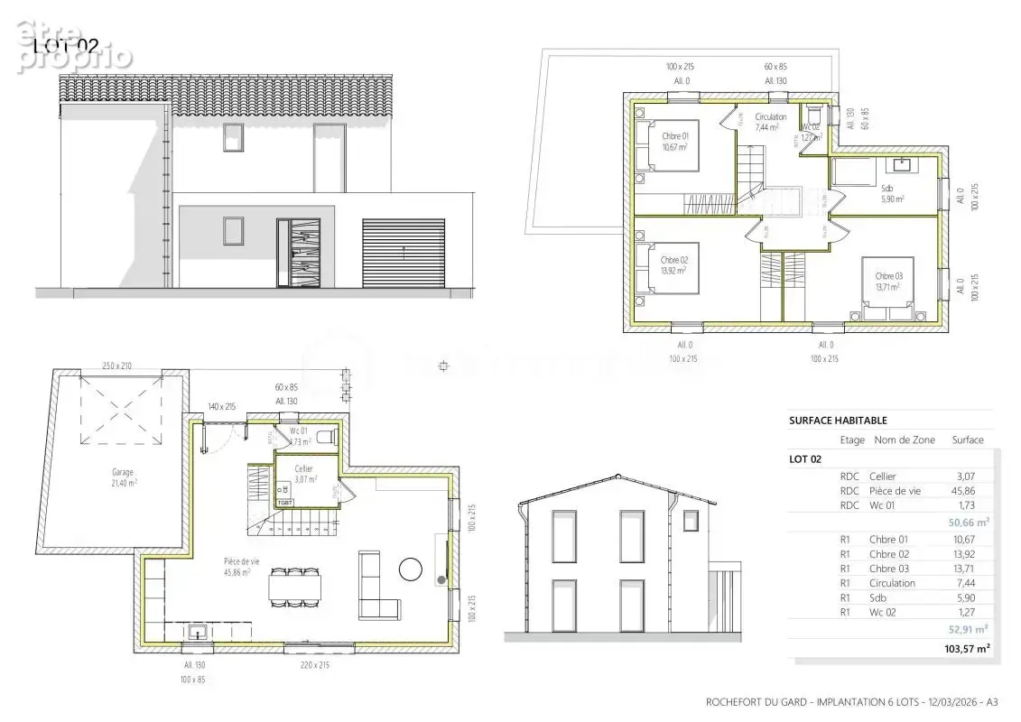 Le Clos Du Moulinas -Projet Immobilier de 5 lots viabilisés - Rochefort Du Gard (30650) - Lot N°2  à vendre 381 M2 , Piscinable  - photo 5