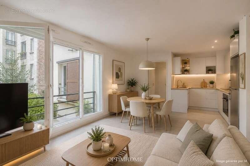 Mairie des lilas -  immeuble 2012 - appartement 3 pièces - 2 chambres– 53 m² – - photo 3