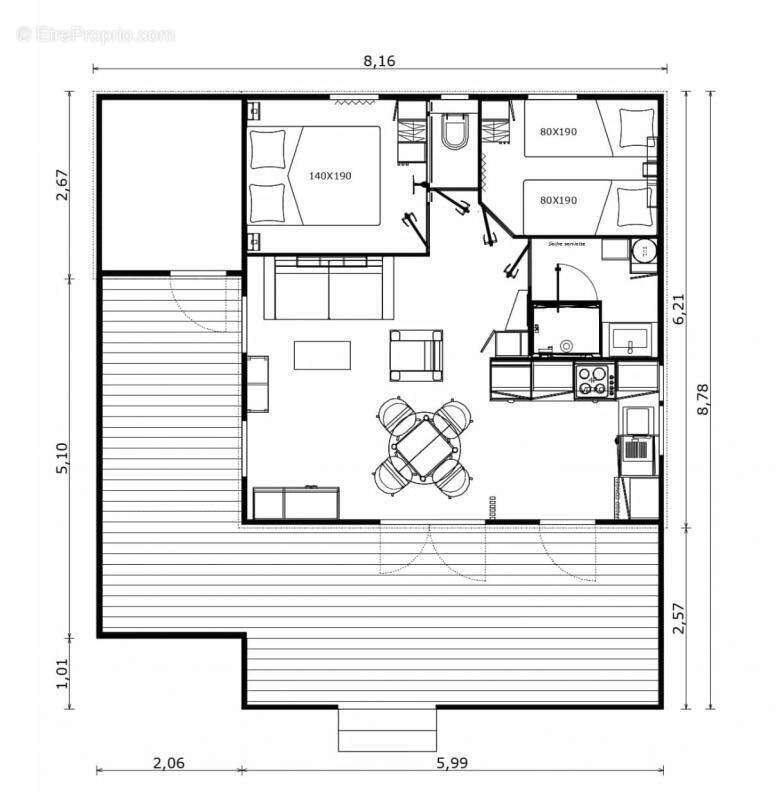 Maison à SAINT-PAUL-LIZONNE