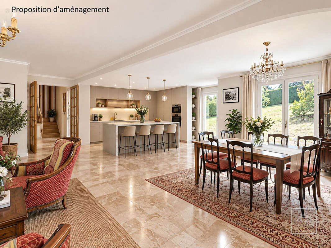 Lissieu, maison de 146 m² sur parcelle de 3525 m2 avec piscine - photo 3