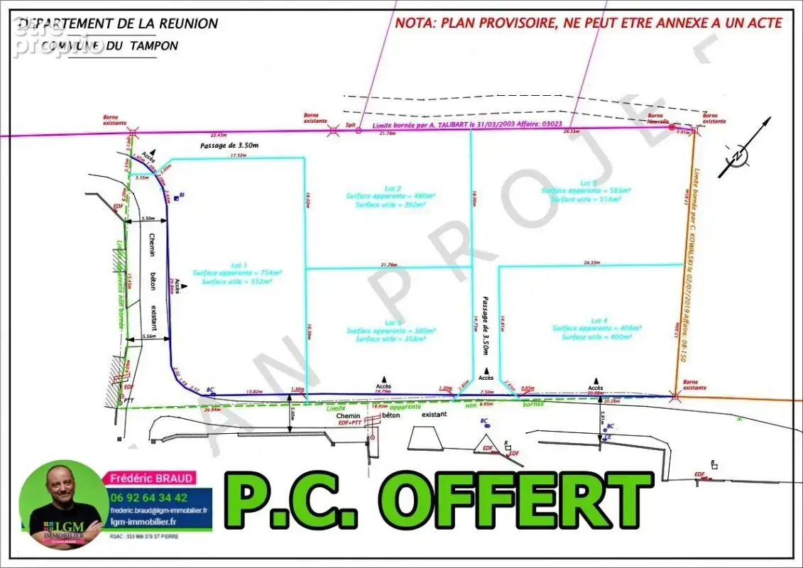 Terrain 552 m² · à Le Tampon · 552 m² · 157 000 €