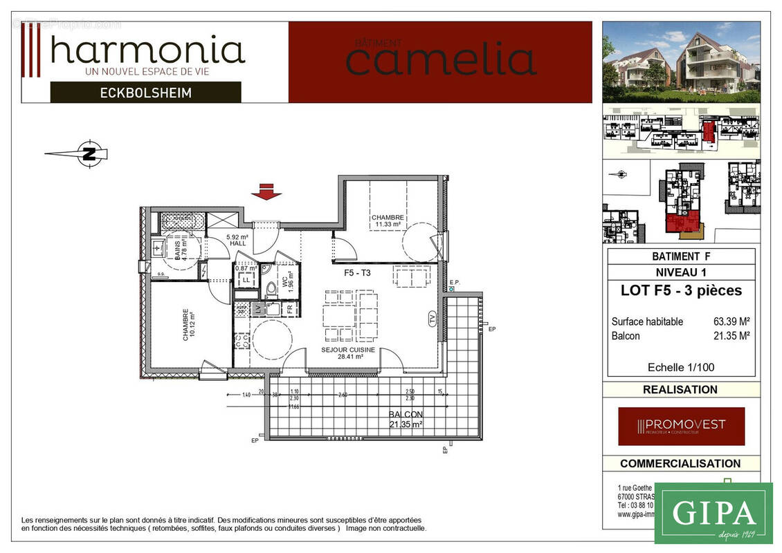 Appartement à ECKBOLSHEIM