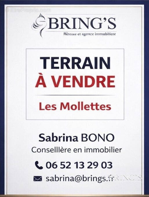 Terrain à LES MOLLETTES