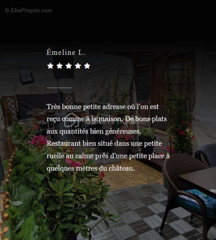 Fonds de Commerce Restaurant “Le Médiéval” – Sedan (centre historique, 150 m du Château Fort) - photo 5