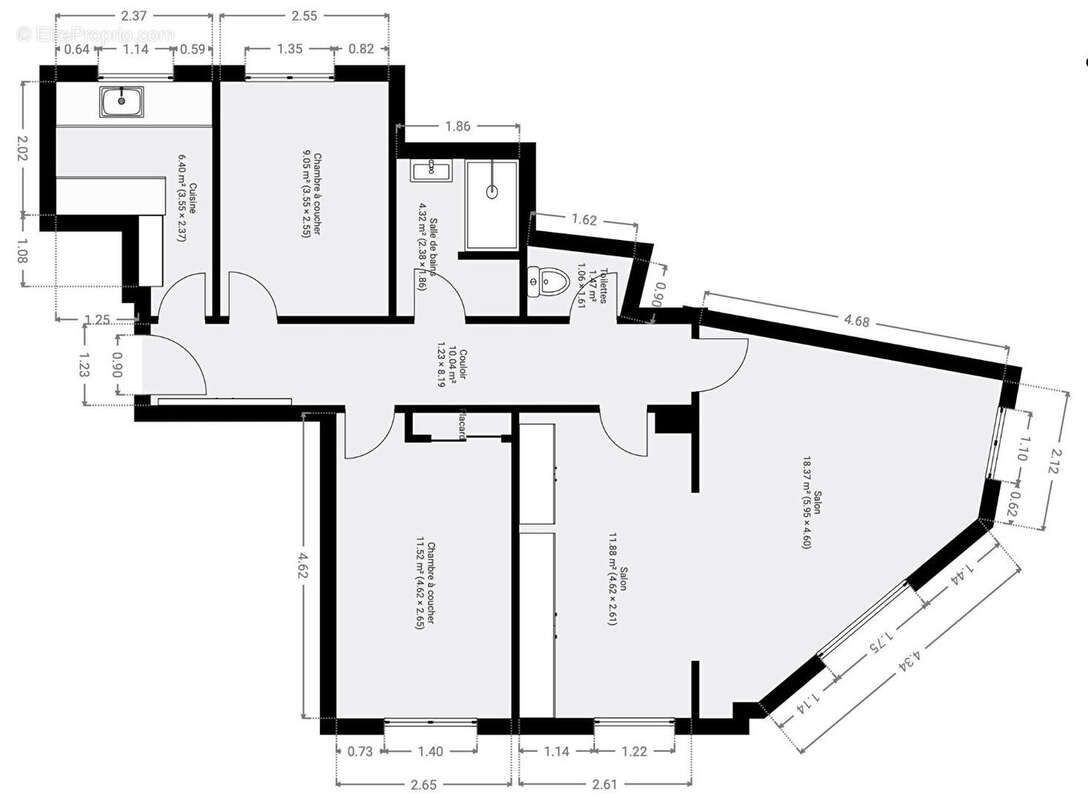 Appartement à PARIS-13E