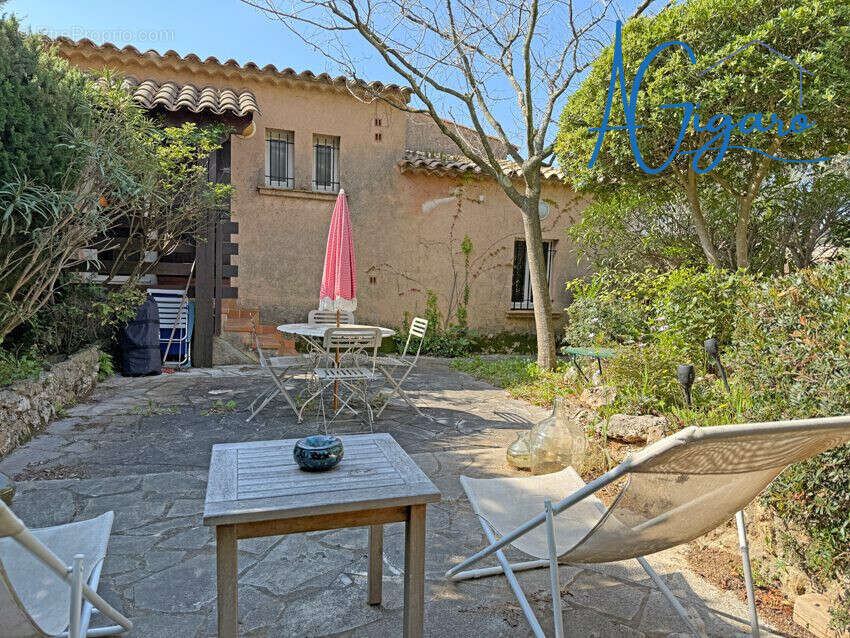 Terrasse et jardin côté colline - Appartement à LA CROIX-VALMER