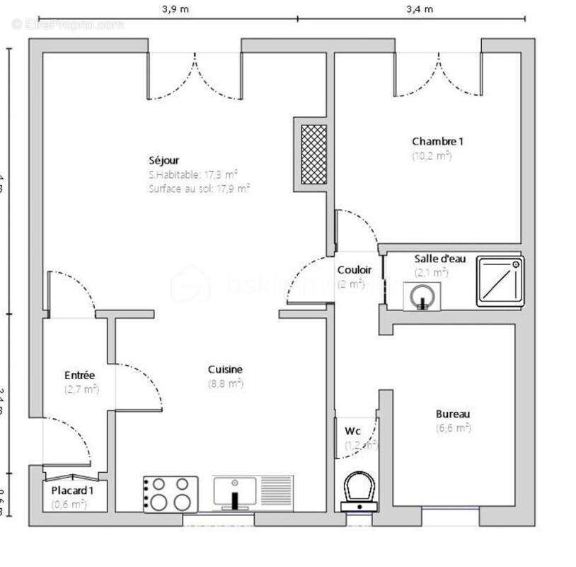Appartement t3 50m2 - faibles charges - secteur calme - photo 2