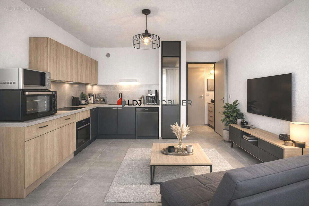 projection avec  travaux - Appartement à LE BARCARES