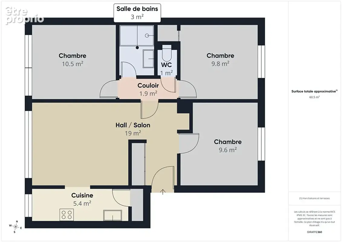Appartement  rénové T4 - 60 m2 quartier Montplaisir - photo 18