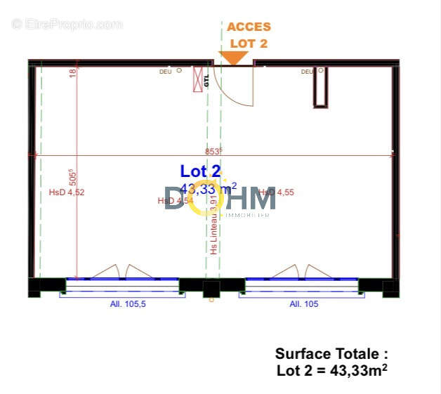 En exclusivité - Lot no2 - Plateau à aménager de 43,33 m2 au Puy-en-Velay - photo 10