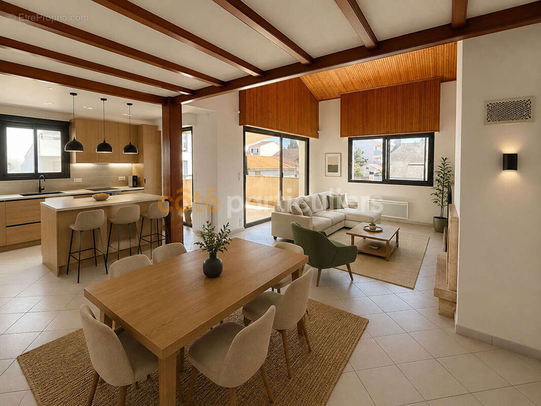 Saint-jean-de-monts -- centre-ville -- appartement t4 -- 3 chambres -- 116 m2  -- parking box ferme -- terrasse - photo 3